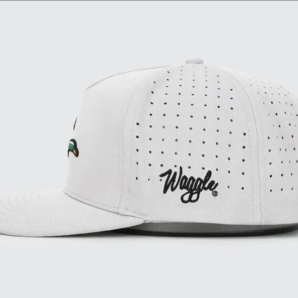 Waggle White Embroidered Duck Cap - Picture 2 of 4
